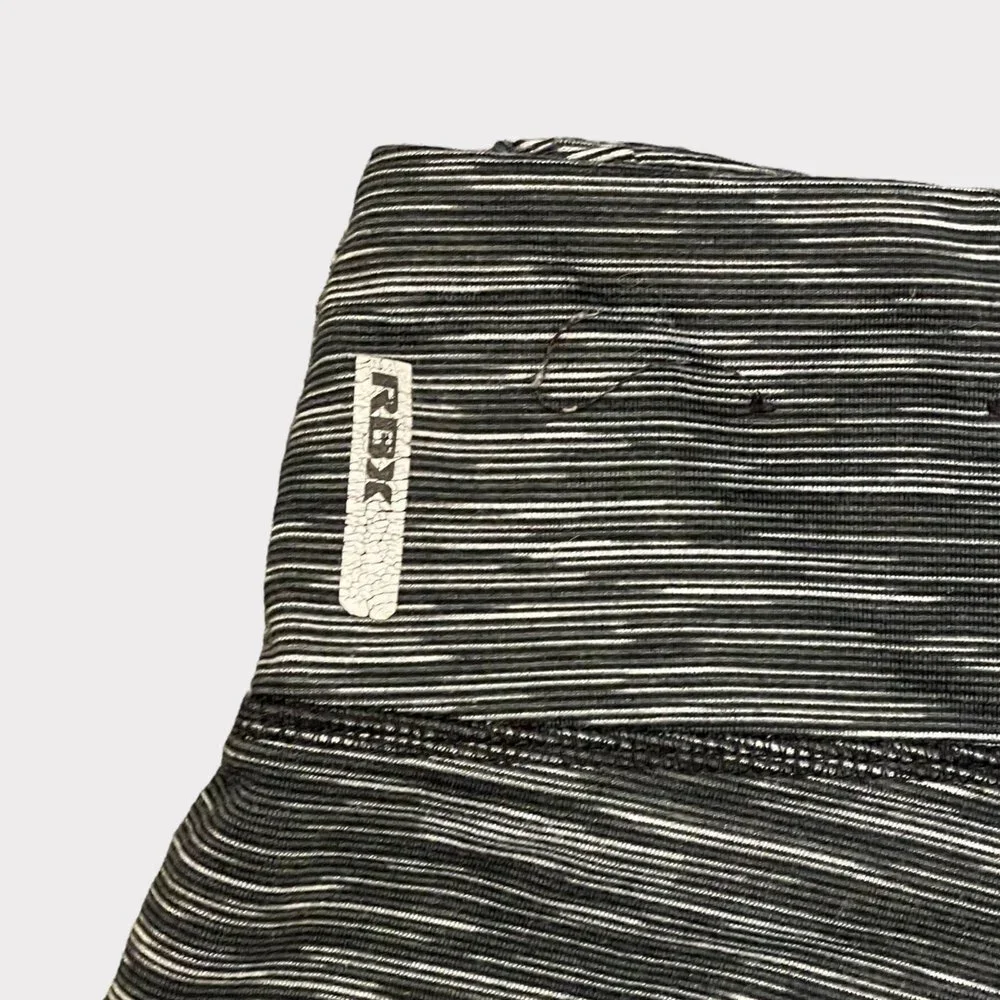 Reebok Grey & White Striped Leggings Size M - Picture 4 of 7